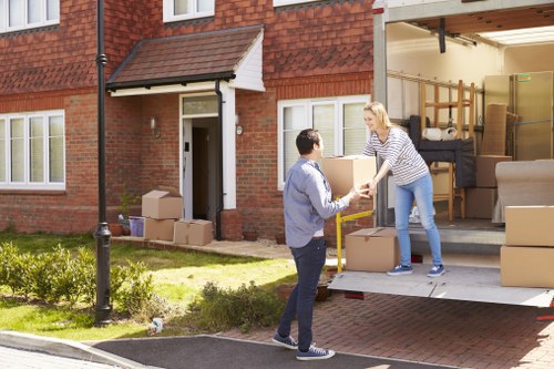 Local removals service operating in Brockley residential street