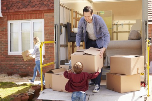 Removal van loaded for a Brockley home relocation