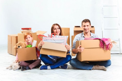 Household items safely arranged for a Brockley move
