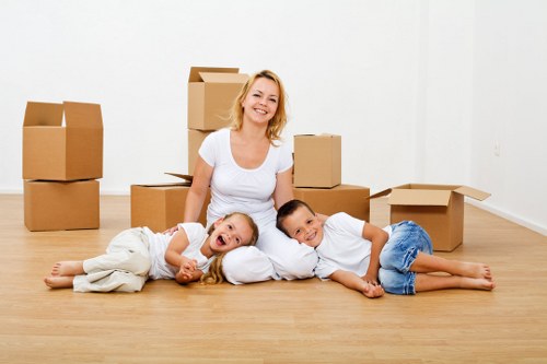 Packed household items ready for a Brockley relocation