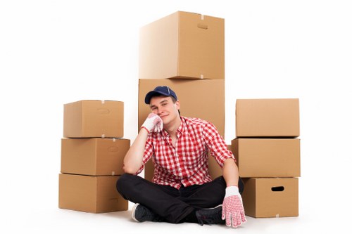Fragile household items wrapped for safe relocation in Brockley