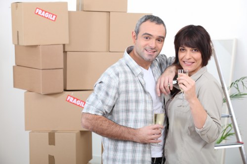 Careful loading of furniture and boxes for a Brockley relocation