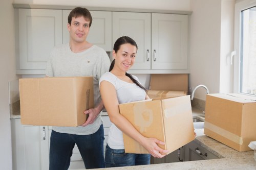 Removal van prepared for urgent house or flat move in Brockley